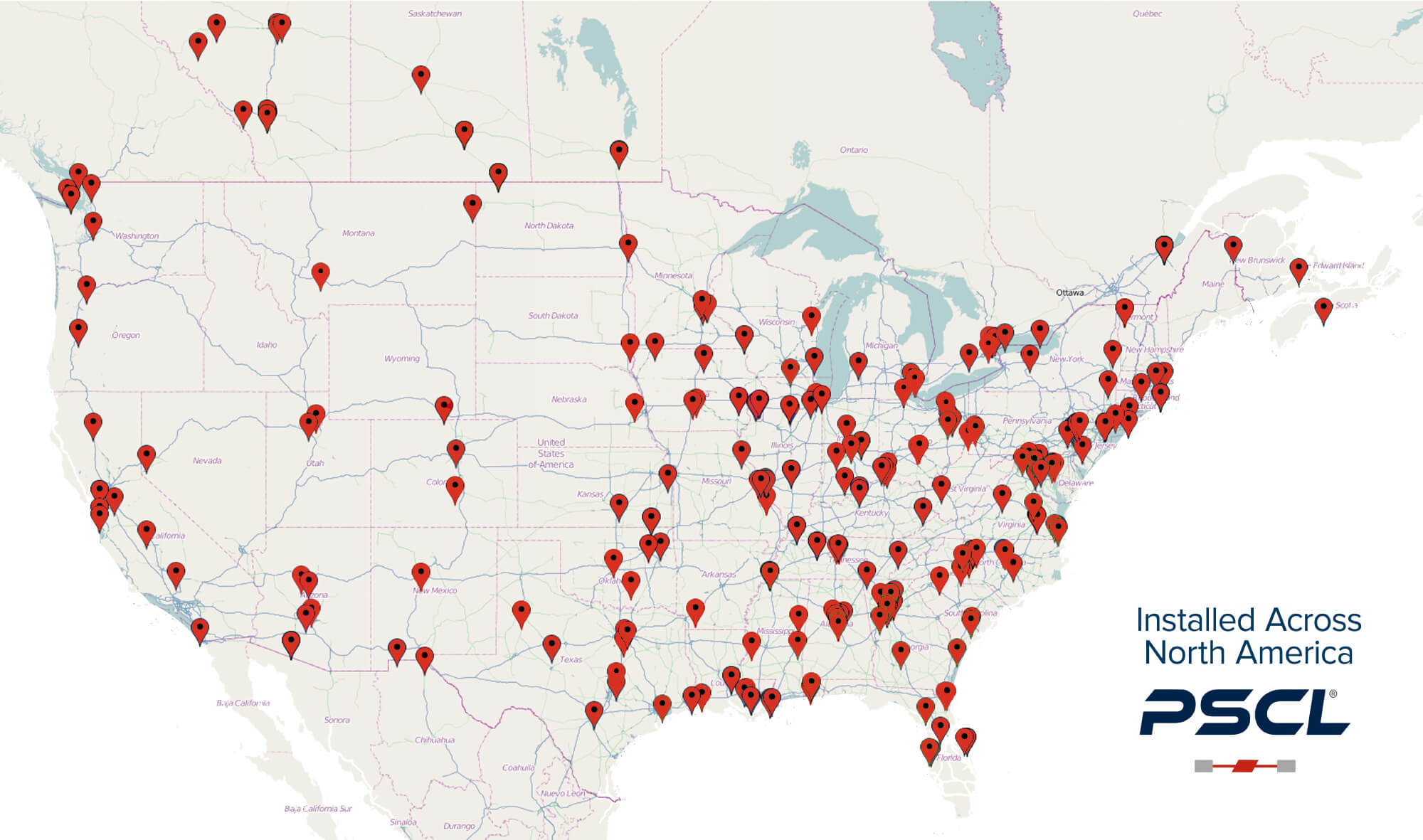 PSCL Installed Across North America